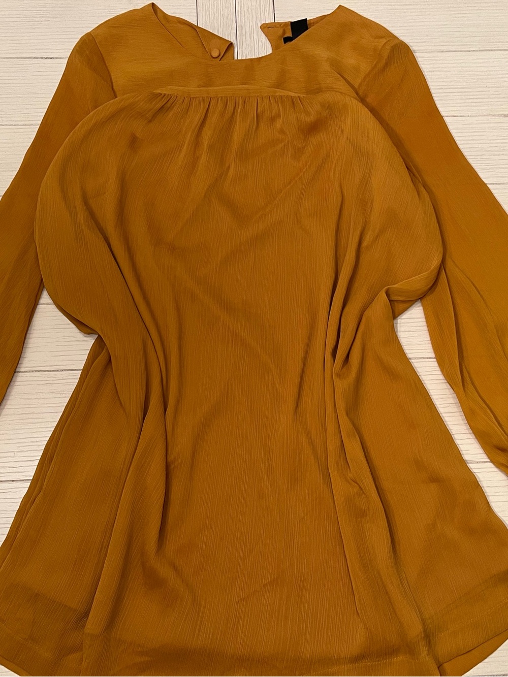 H&M Long-Sleeve Dress in Rust